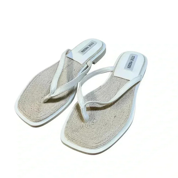 Steve Madden Abela Women's Faux Leather Slip On Flip Flop Sandals Size 7.5 - Picture 1 of 4